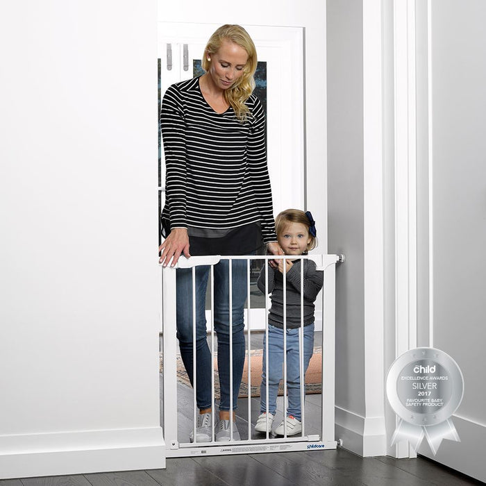 Childcare Assisted Auto Close Gate Hallway Wall Mounted Safety Baby Pets Gate