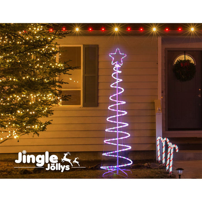 Jingle Jollys Christmas Lights 188cm Tree 288 LED Decorations