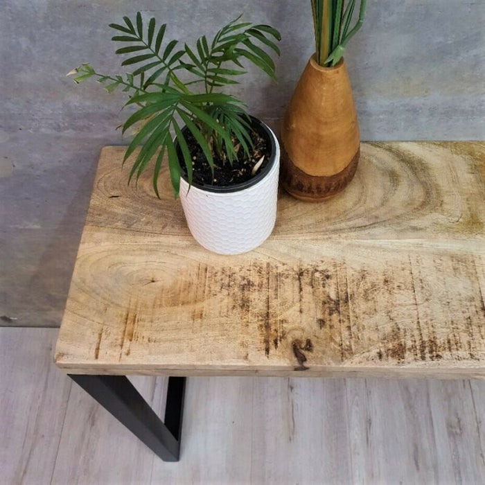 MANGO TREES Console Table 120cm Rough Finish Mango Wood