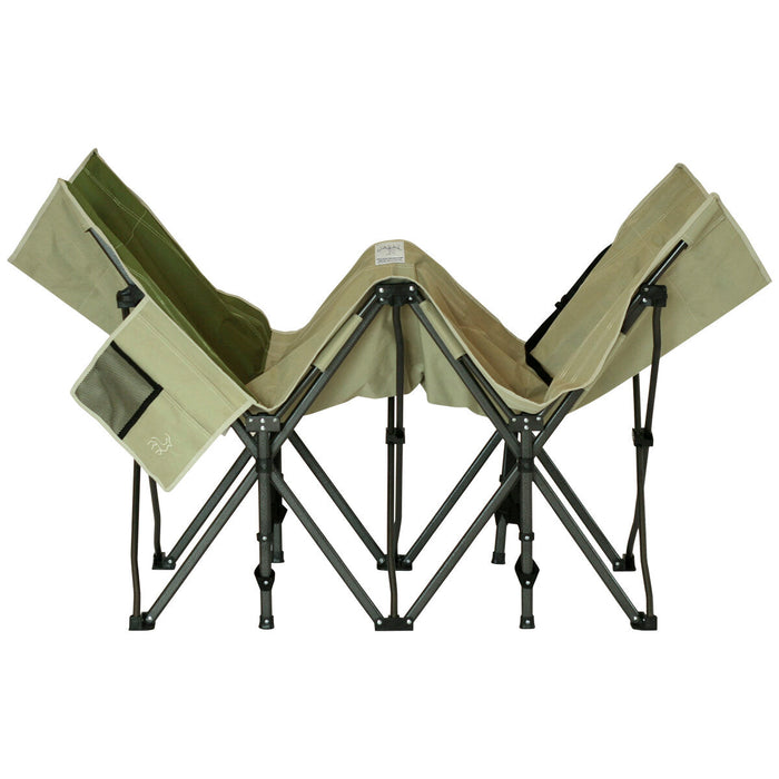 Hidden Wild XL Portable Folding Camp Bed Cot with Carry Bag Instant Open & Close Green