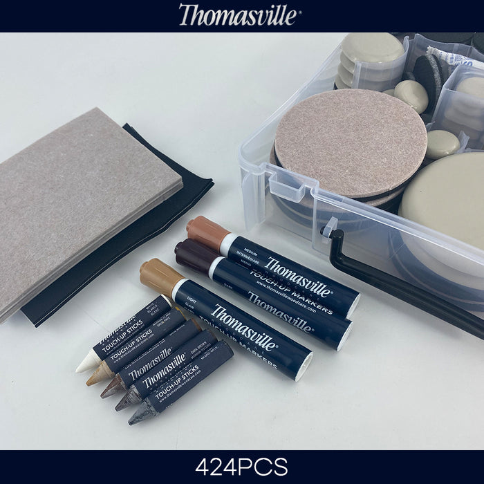 Thomasville Floor Surface Protection Kit 424 Pieces Felts Bumpers Sliders Grips