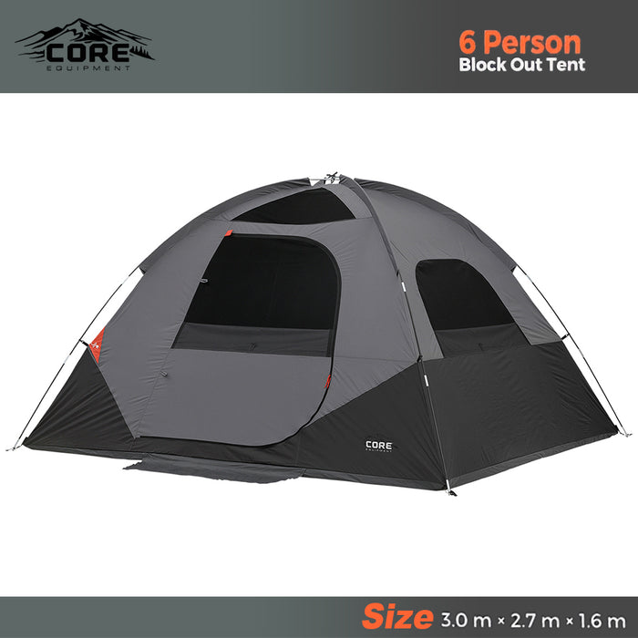 CORE 6 Person Block Out Tent Blocks Sunlight Good Sleep 3x2.7x1.6m