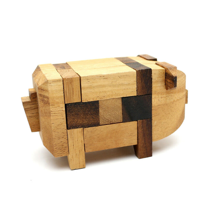 The Pig Puzzle - 3D Classic Wooden Brainteaser Puzzles GP605
