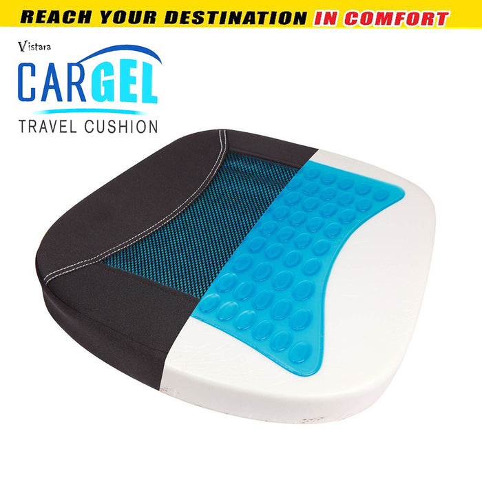 Car Cooling Gel Travel Cushion  With Non-Slip Breathable Mesh Washable Cover