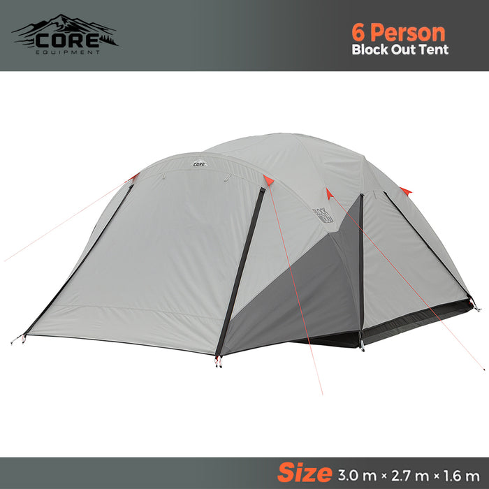 CORE 6 Person Block Out Tent Blocks Sunlight Good Sleep 3x2.7x1.6m