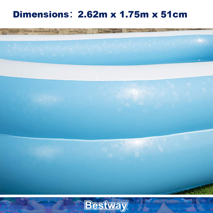 Bestway Inflatable Rectangular Swimming Garden Pool Paddling Family Kids AU STOCK
