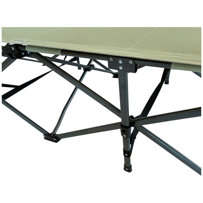 Hidden Wild XL Portable Folding Camp Bed Cot with Carry Bag Instant Open & Close Green