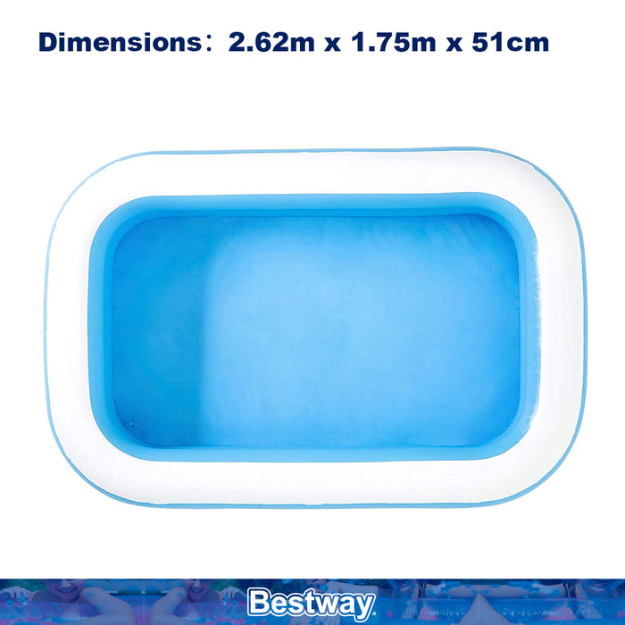 Bestway Inflatable Rectangular Swimming Garden Pool Paddling Family Kids AU STOCK