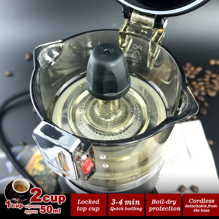 12V Car Espresso Moka Coffee Maker Set Espresso In Car Coffee Machine With 2Cups