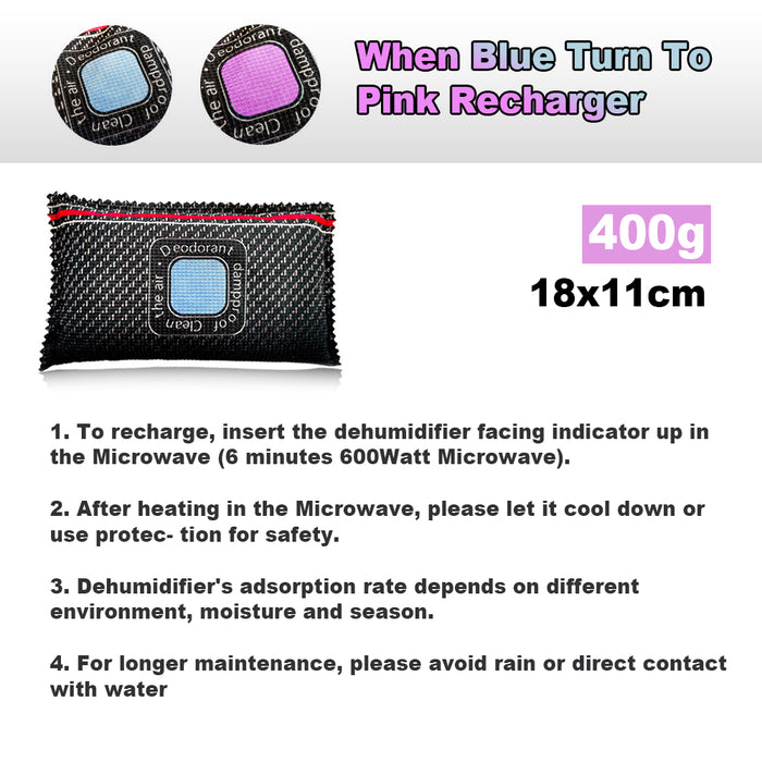Microwave Recharge Dryer Damp Dryer Windscreen Car Dehumidifier Moisture Absorber Bag