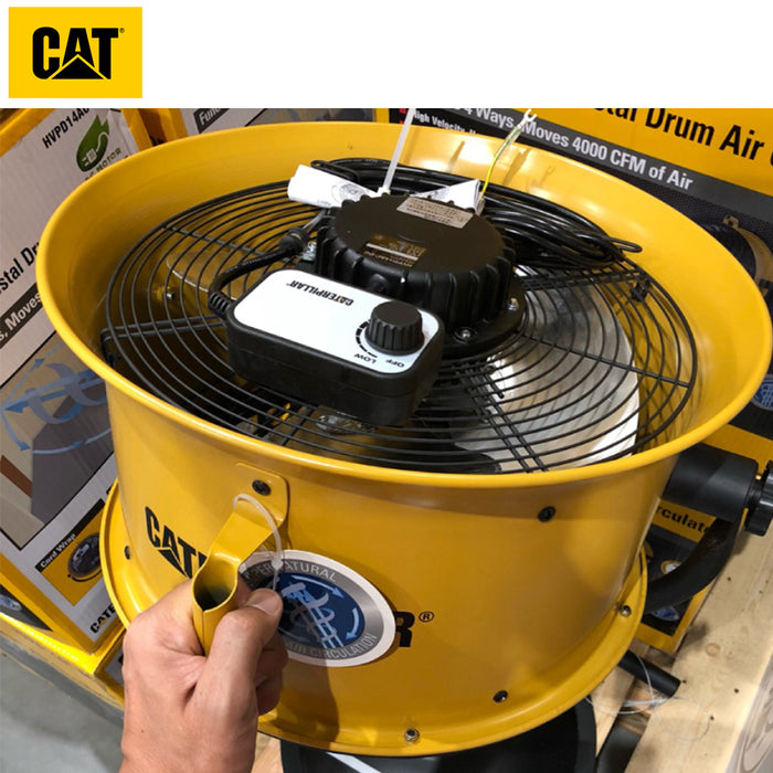 Caterpillar Workshop Fan High Velocity Pedestal Drum Air Circulator Cat