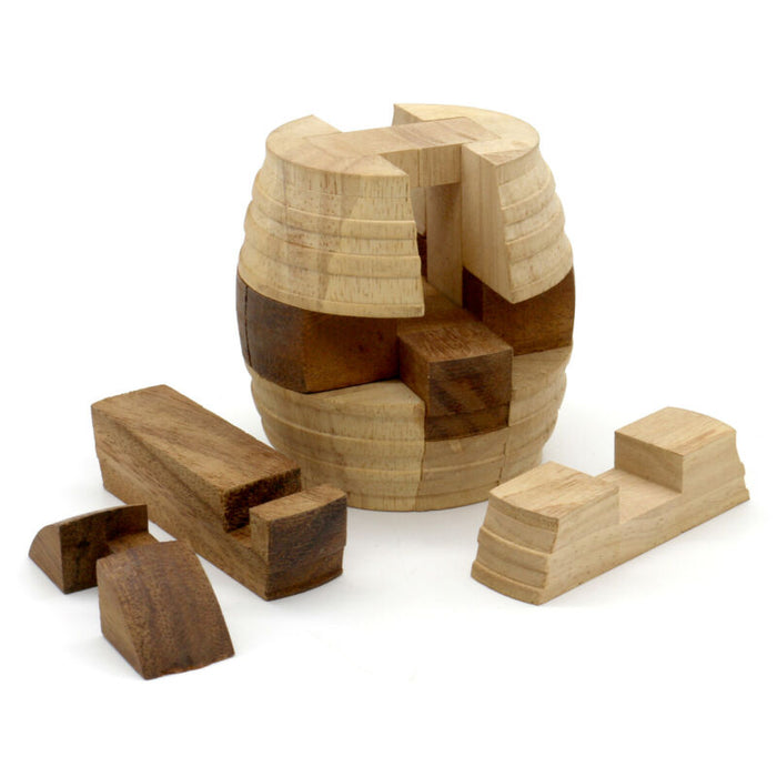 Wooden 3D Teaser Puzzles Brain Barrel Interlock Beer Puzzles Puzzle