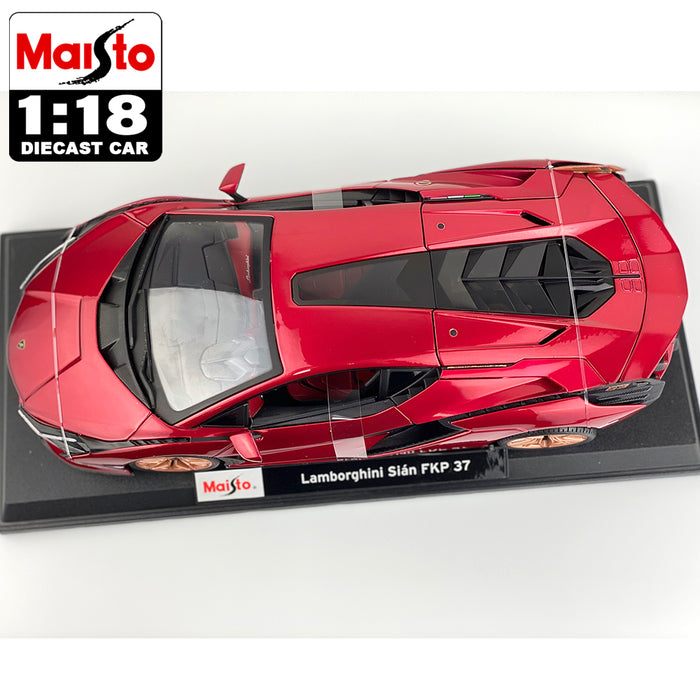 Maisto 1:18 Lamborghini Sian FKP37 Special Edition Diecast Car Model Red