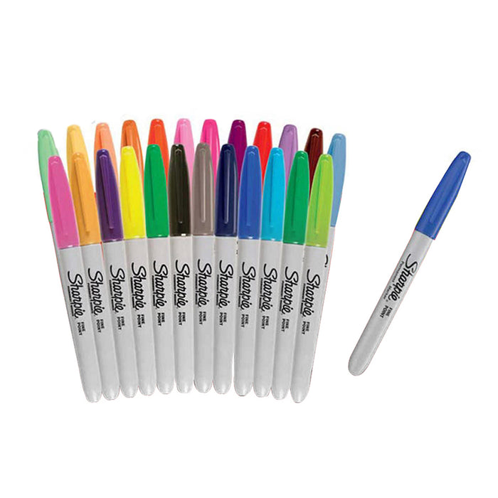 24+1Free Bulk Texta Fine Point Multi Color / Back Permanent Marker Pen Sharpie