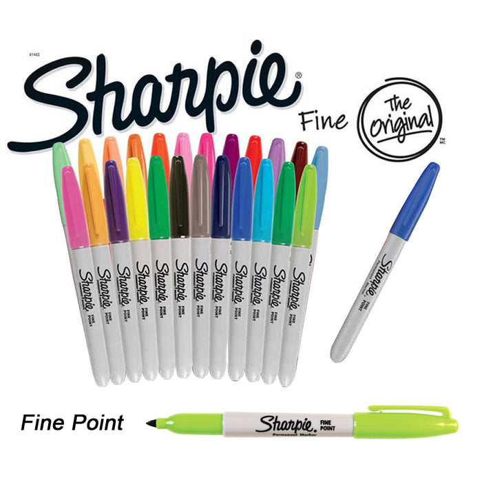 24+1Free Bulk Texta Fine Point Multi Color / Back Permanent Marker Pen Sharpie