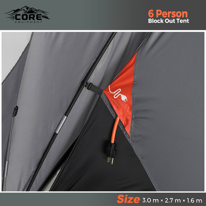 CORE 6 Person Block Out Tent Blocks Sunlight Good Sleep 3x2.7x1.6m