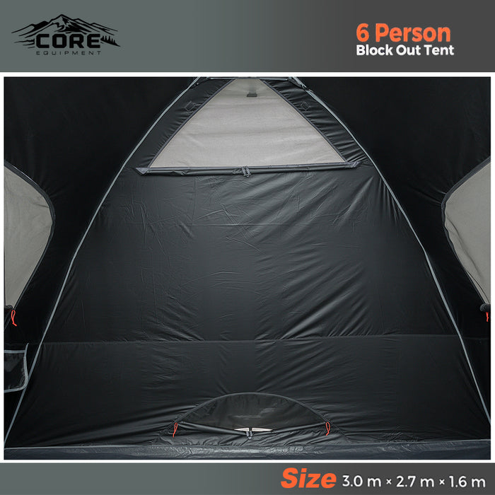 CORE 6 Person Block Out Tent Blocks Sunlight Good Sleep 3x2.7x1.6m