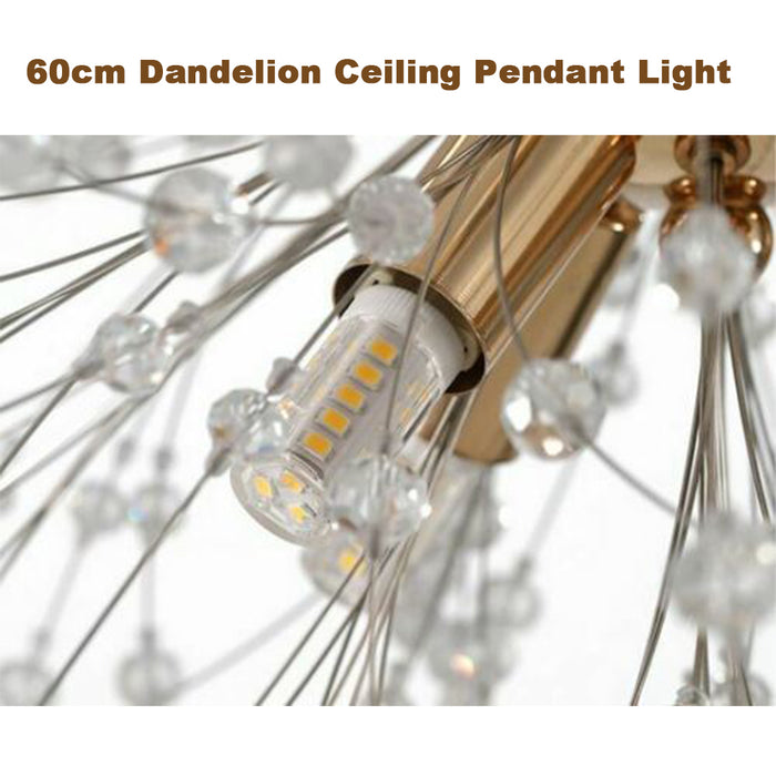 60cm Stainless Steel Frame Firefly Chandelier Dandelion Ceiling Pendant Light