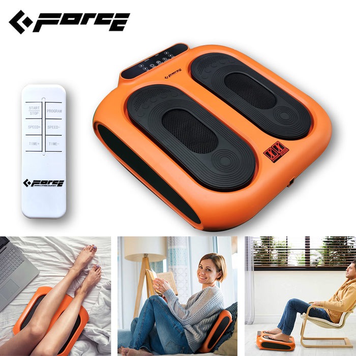 CHRISTMAS Sales & Deals Force Electric Foot Massager Vibrating And Kneading Authentic Massage Relieve Pain Sore in Feet Calves Improve Circulation Health with Remote Control Orange