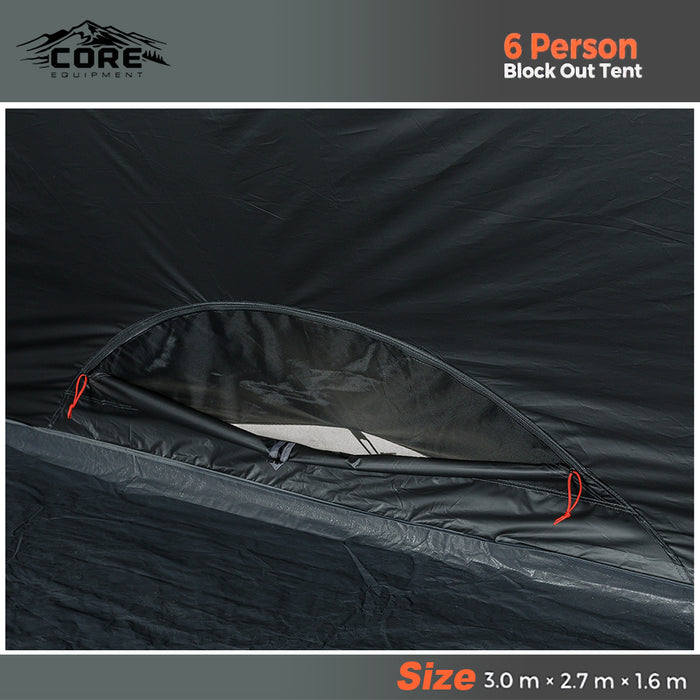 CORE 6 Person Block Out Tent Blocks Sunlight Good Sleep 3x2.7x1.6m