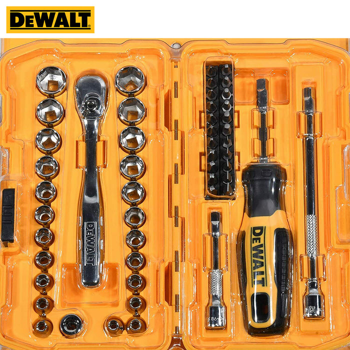 DeWALT 1/4" Drive 50 Piece Mechanics DWMT81610 Tool Set Kit Socket Set