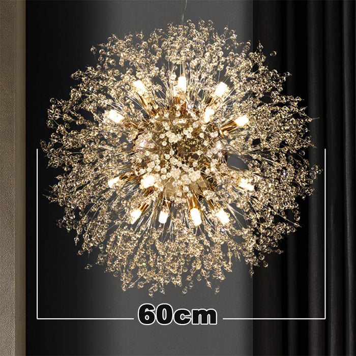 60cm Stainless Steel Frame Firefly Chandelier Dandelion Ceiling Pendant Light