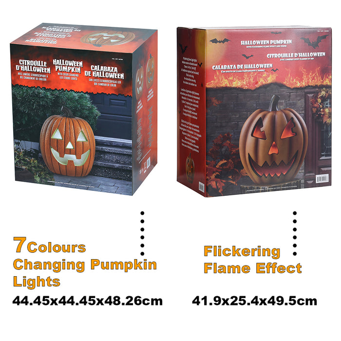 Halloween Pumpkin LED Strobe Light Flickering Flame Effect Or 7Color Changing