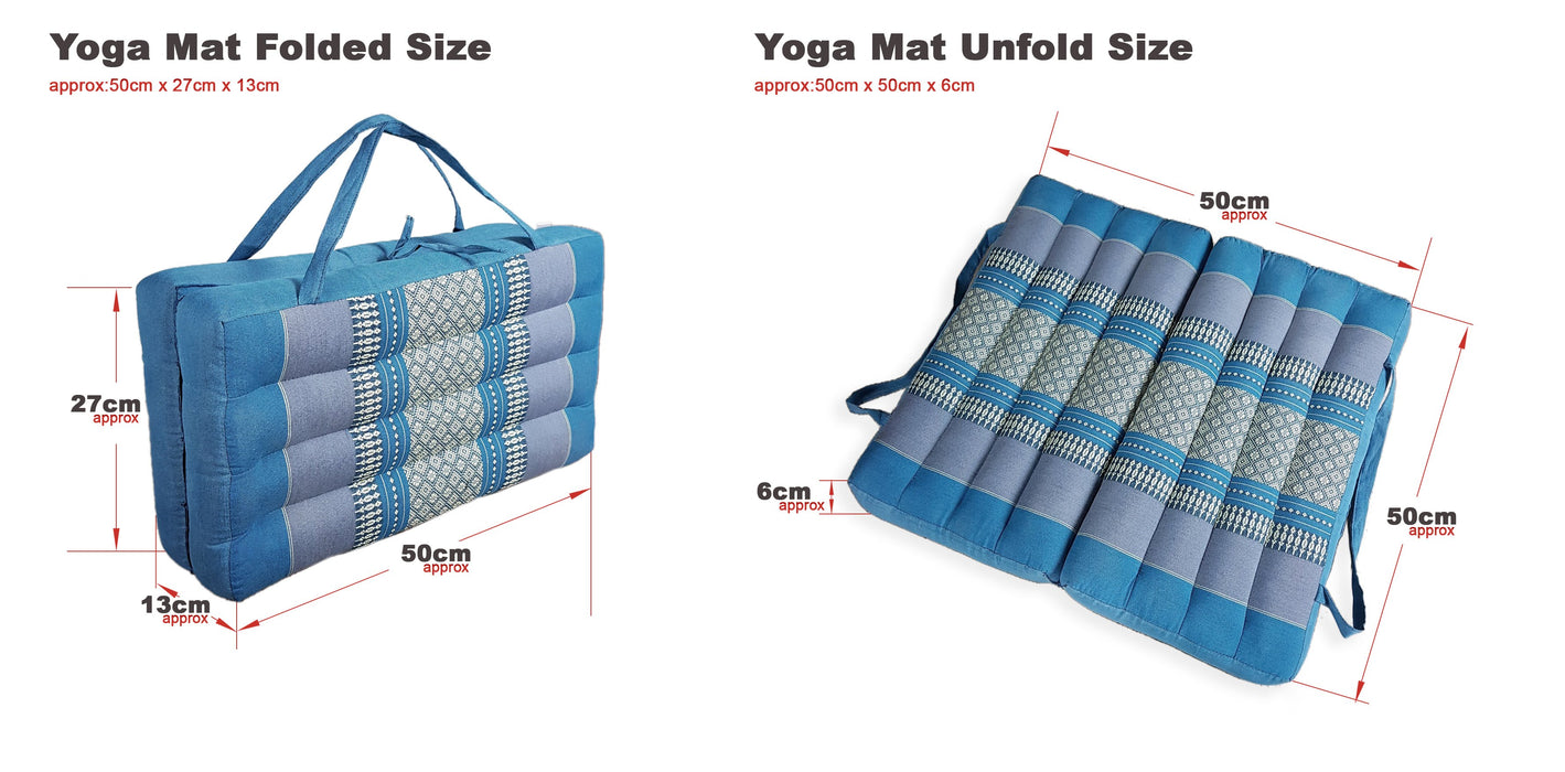 Thai Brown Yoga Block Meditation Cushion Pillows Pilates Prop Bolster Neck Massage