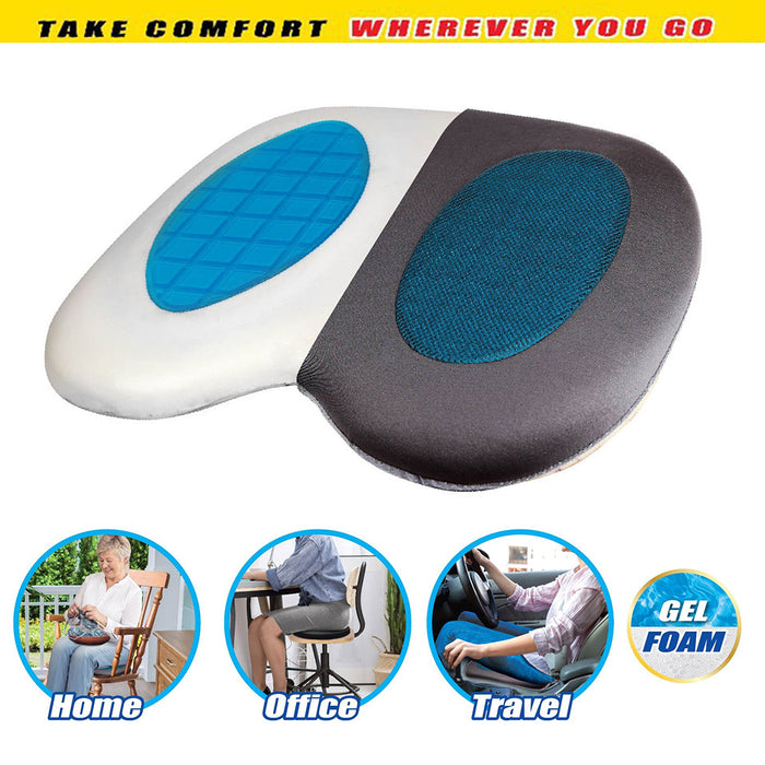 Car Cooling Gel Travel Cushion With Hold Handle Washable Breathable Mesh Cover