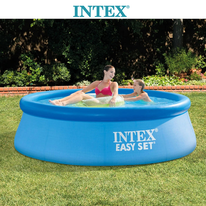 INTEX 8ft Fast Set Inflatable Swimming Pool With Filter Pump Portable