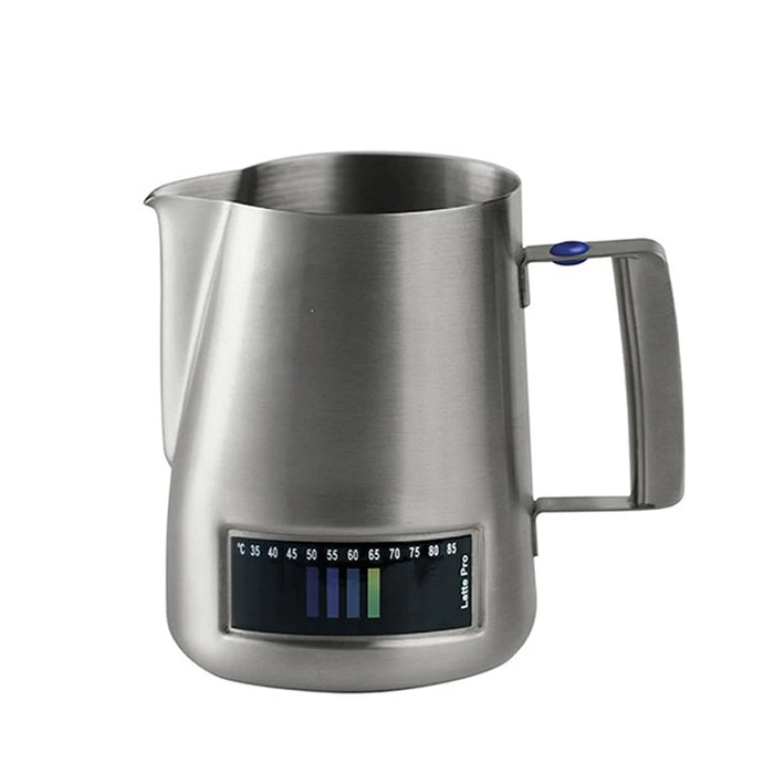 With Integrated Thermometer Latte Stainless Steel Pro Milk Frothing Pitcher Jug 3 Size