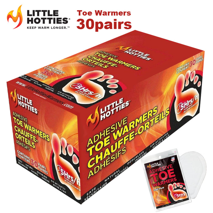 Little Hotties Socks Heater Snow Ski 40pair Hand Warmers or 30pair Toe Warmers