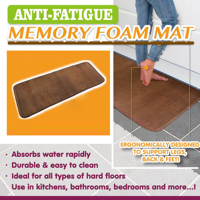 Bathroom Shower Floor Kitchen Bedroom Soft Memory Foam Mat Rug Non-slip