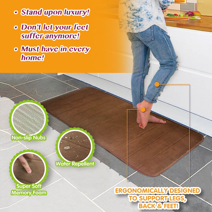 Bathroom Shower Floor Kitchen Bedroom Soft Memory Foam Mat Rug Non-slip