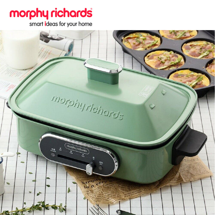 M3in1 Ultifunction Cooking Pot Red/Green For BBQ Grill Steaming Morphy Richards
