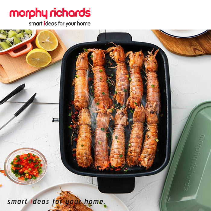 M3in1 Ultifunction Cooking Pot Red/Green For BBQ Grill Steaming Morphy Richards