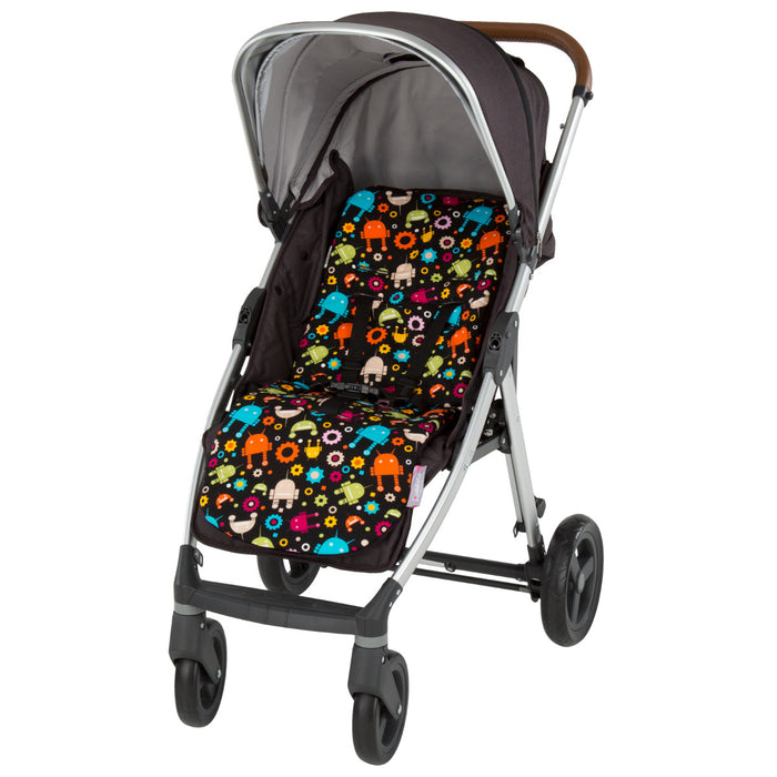 Baby Washable Pushchair Comfi-Cush Stroller Liner - Robots  Pram Liner Car Kids Buggy Soft Insert Seat Pad Stroller