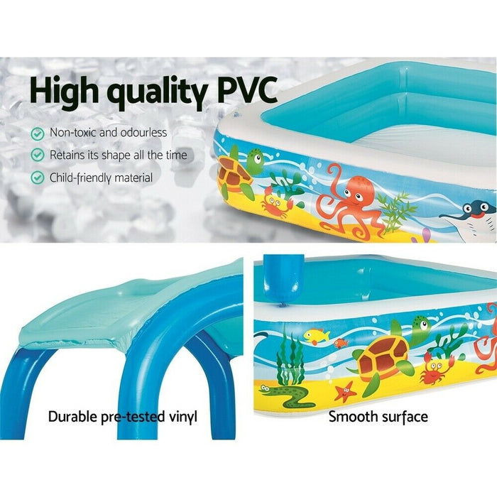 Bestway Inflatable Sun Shade Pool Kids Sealife With A Removable Shade