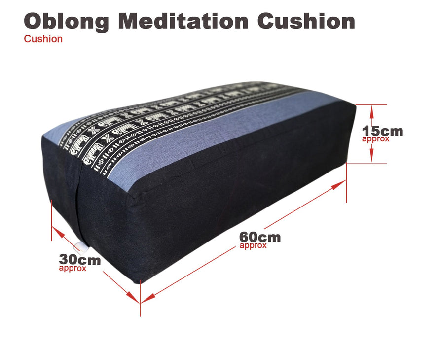 Thai Blue Elephent 100% Kapok Yoga Bolsters Block Meditation Regtangle Cushion