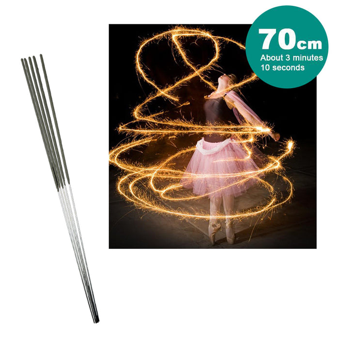 70cm Large Sparklers Party Sparkler for Birthdays Party Parties Wedding Low Smoke Gold Sparklers