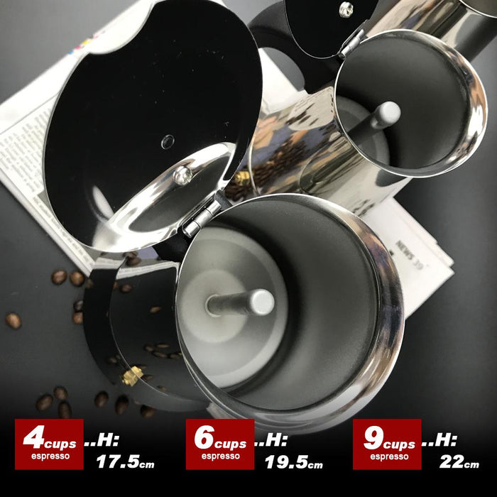 4Cups Stainless Steel Stove Top Espresso Italian Moka Coffee Maker Percolator Pot