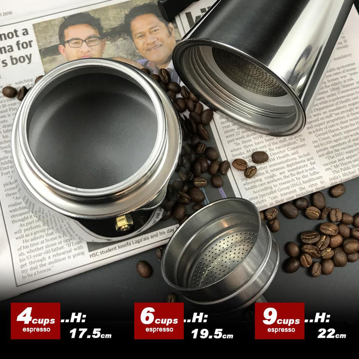 4Cups Stainless Steel Stove Top Espresso Italian Moka Coffee Maker Percolator Pot