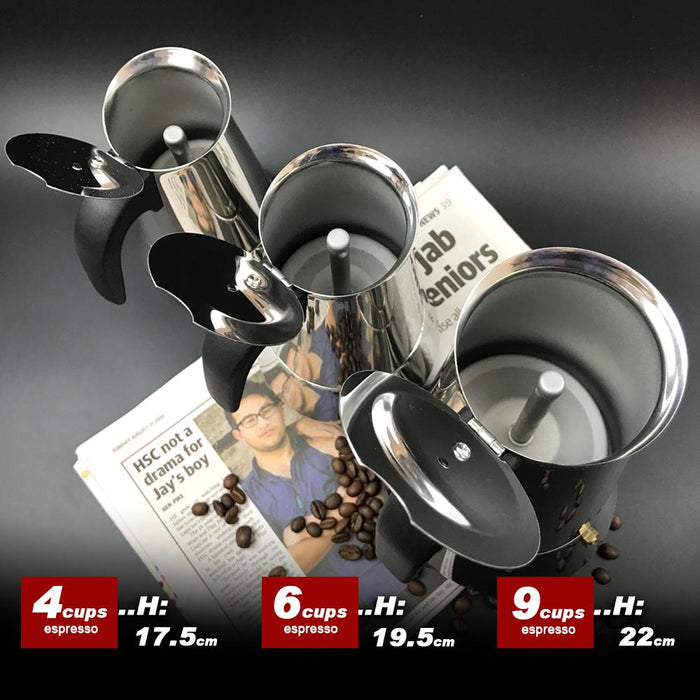 4Cups Stainless Steel Stove Top Espresso Italian Moka Coffee Maker Percolator Pot