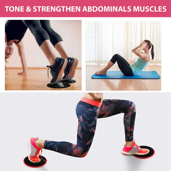 2 Set Core Sliders Exercise Sliders Gliding Discs Abs Exercise Workout Gym Fitness Foam Circle Pad Pink Pair