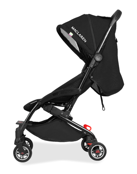 Maclaren Atom Style Set Travel System Foldable Stroller Pram Set For Baby/Infant Newborn- Black